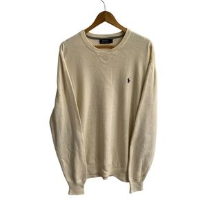 Polo Ralph Lauren Men's Cream Crewneck Sweater
